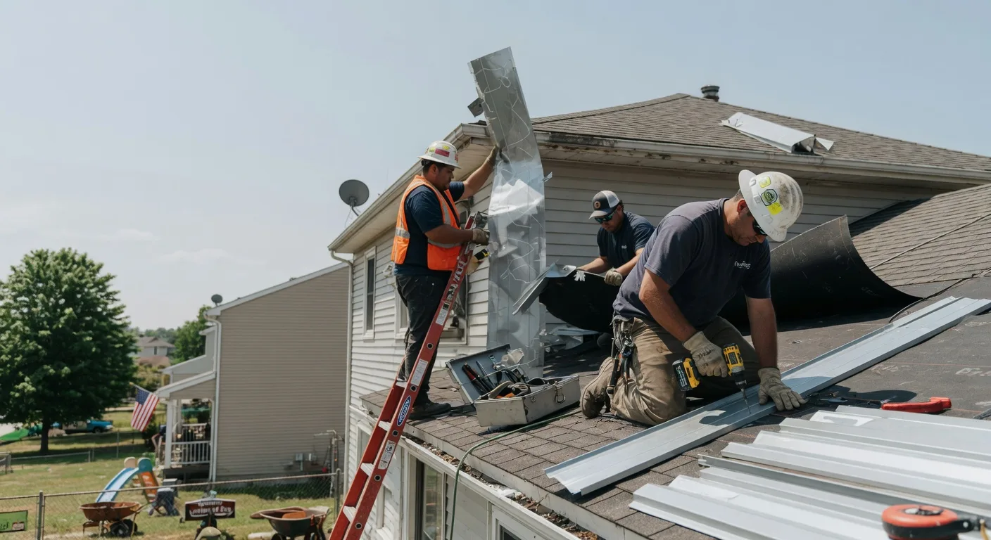 Storm Damage Metal Roof Repair in South Salem, OH